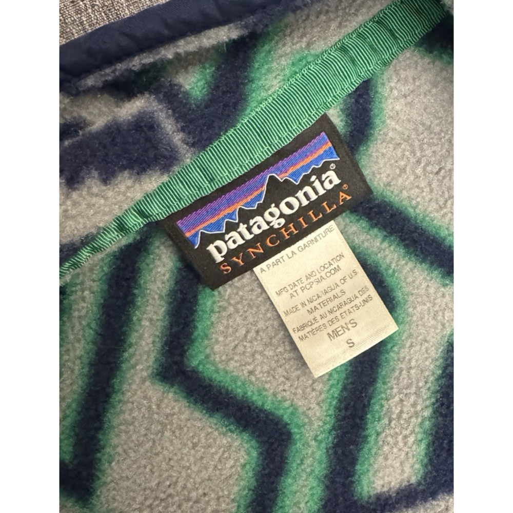 Patagonia Aztec Synchilla Snap-T Fleece Pullover Mens S Vtg Montana Siete Jacket - Picture 5 of 7